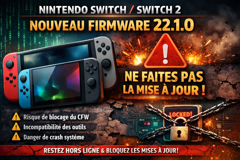 Nintendo Switch / Switch 2 : Firmware 22.1.0 disponible – Faut-il faire la mise à jour ?